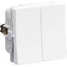 Fuga 1-polet afbryder 16A 250V med LED i hvid