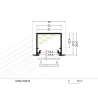 Begtin12 Hvid Indbygnings profil Til LED Strip - 1 Meter