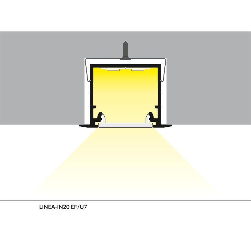 Begtin12 Hvid Indbygnings profil Til LED Strip - 1 Meter