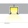Begtin12 Hvid Indbygnings profil Til LED Strip - 1 Meter