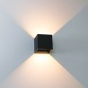 Amarillo CUBE LED Udendørs Væglampe 5,5W Up/Down i 2700K - Sort