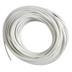 Rund Ledning i Hvid Til 230V 2X0,75 mm² - 50 Meter