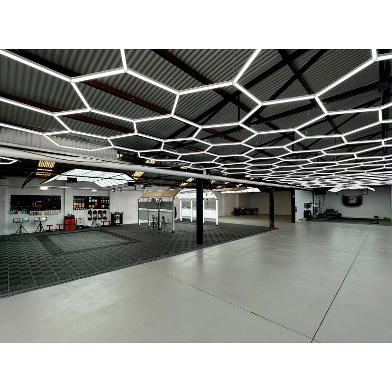 Hexagon LED Lysskinne Loftgitter (14 Skinner + 1 Ramme)