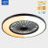 LED Loftlampe & Ventilator Ø500 (CCT Lys 2000K - 4000K) - Sort