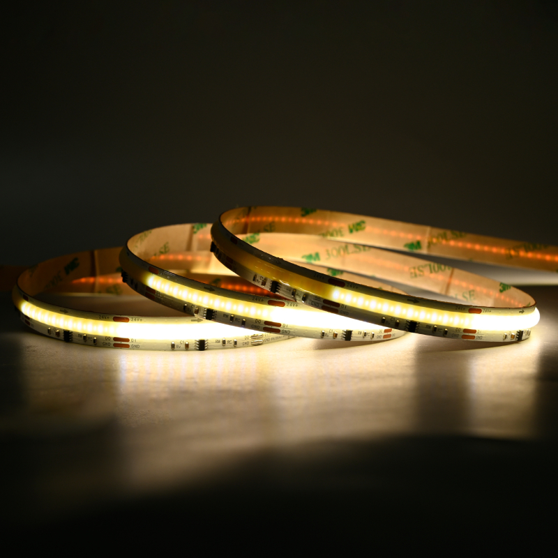 Digital Running COB CCT LED Strip 24V i 3000K, 19W/m, 24V, IP20, Ra90 - 5 Meter