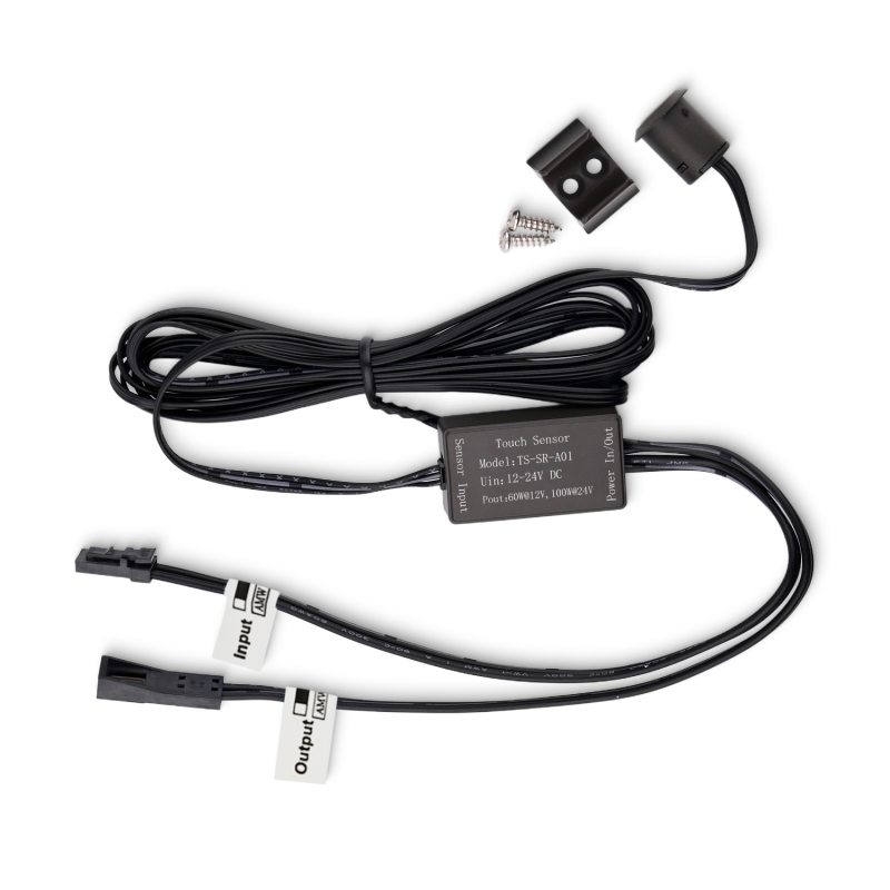 Mini Touch Kontakt Med Lysdæmp Til 12V-24V - Sort
