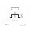 Begtin12 Alu Indbygnings profil Til LED Strip - 2 Meter