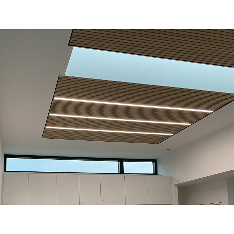 Loft Akustikpanel LED Skinne 30x10 i 3000K, Ra90, Triac Dæmp - 2,4 Meter