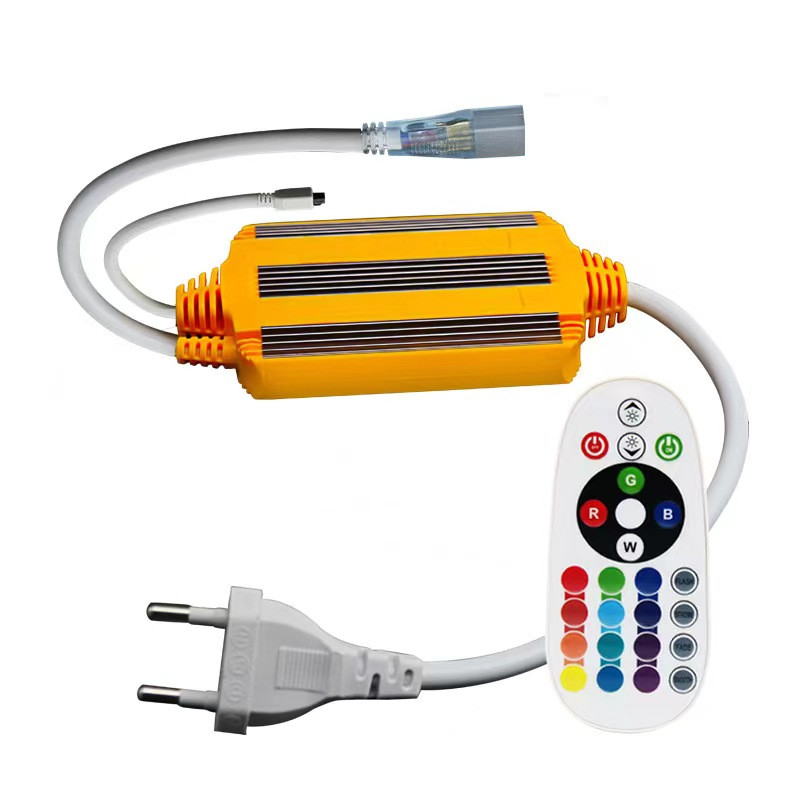 RGB Controller IP65 inkl. Fjernbetjening Til 230V NEON FLEX RGB 25x13