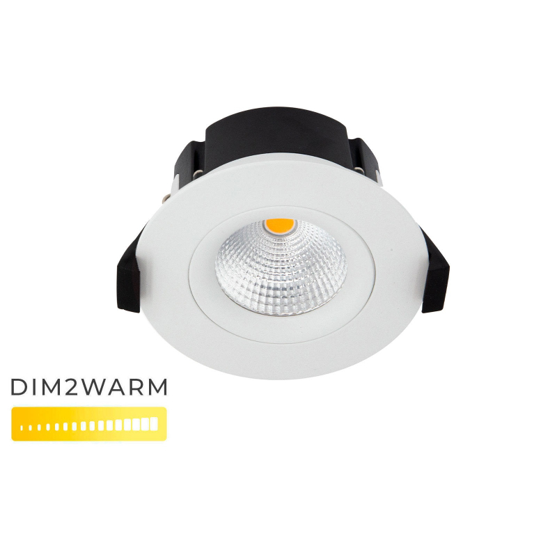 8 Stk. Lyra Tilt LED Indbygningsspot 8W, Dim2Warm, Ra94 - Hvid