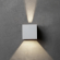 Dæmpbar CUBE LED Udendørs Væglampe 10W Up/Down i 3000K - Hvid