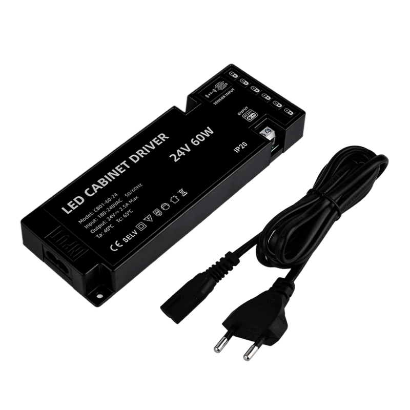 Cabinet LED Driver (4-pin - 6-udgang) 230V Til 24V - 60 Watt