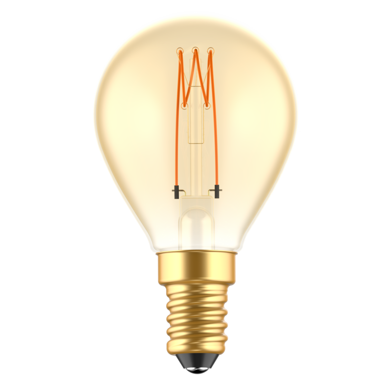Røgfarvet E14 LED Kronepære På 2,5W i 1800K, Dæmpbar