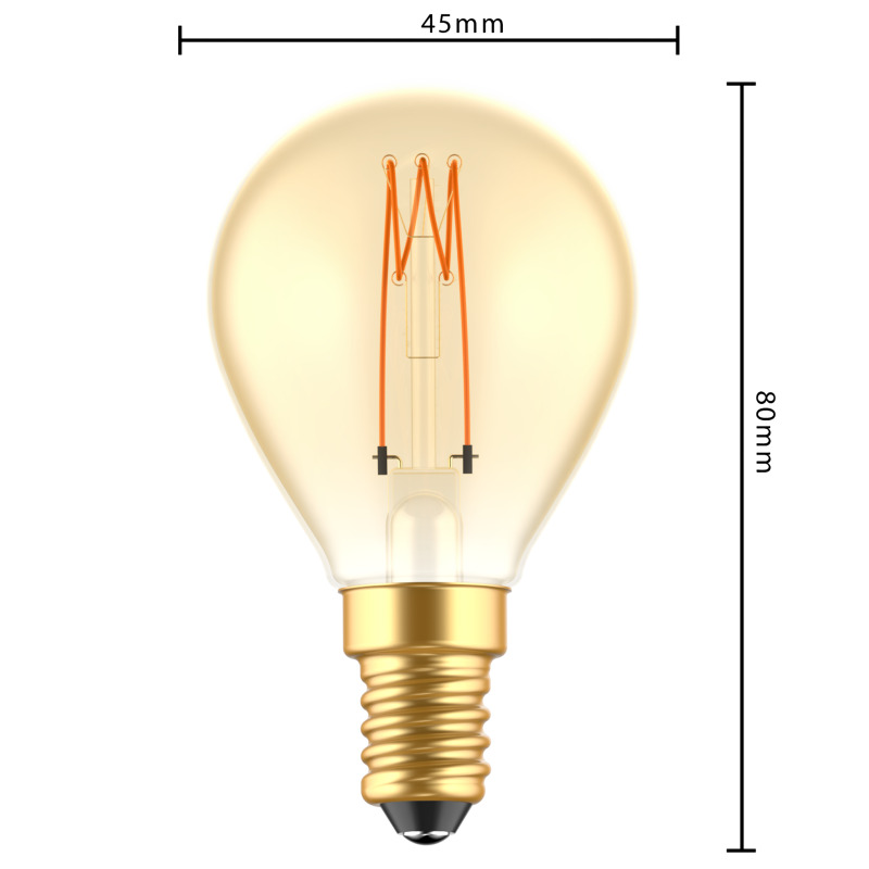 Røgfarvet E14 LED Kronepære...
