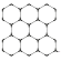 Hexagon LED Lysskinne Loftgitter (Komplet Med 8 Felter)