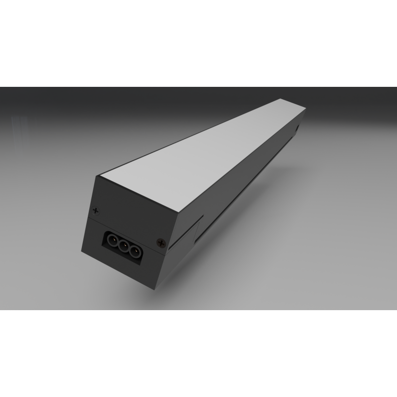 Sort LED Armatur 24W (3000K/4000K/6000K) Gennemfortrådet - 600mm