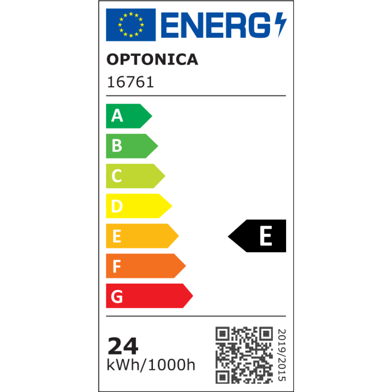 Sort LED Armatur 24W (3000K/4000K/6000K) Gennemfortrådet - 600mm