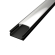 SURFACE 1 Sort Alu Profil Til LED Strip (Komplet) - 2 Meter