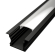 RECESSED 2 Sort Indbygnings profil Til LED Strip (Komplet) - 2 Meter
