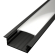 RECESSED 3 Sort Indbygnings profil Til LED Strip (Komplet) - 2 Meter