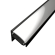 CORNER 6 Sort Alu Profil Til LED Strip (Komplet) - 2 Meter