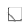CORNER 3 Hvid Alu Profil Til LED Strip (Komplet) - 2 Meter