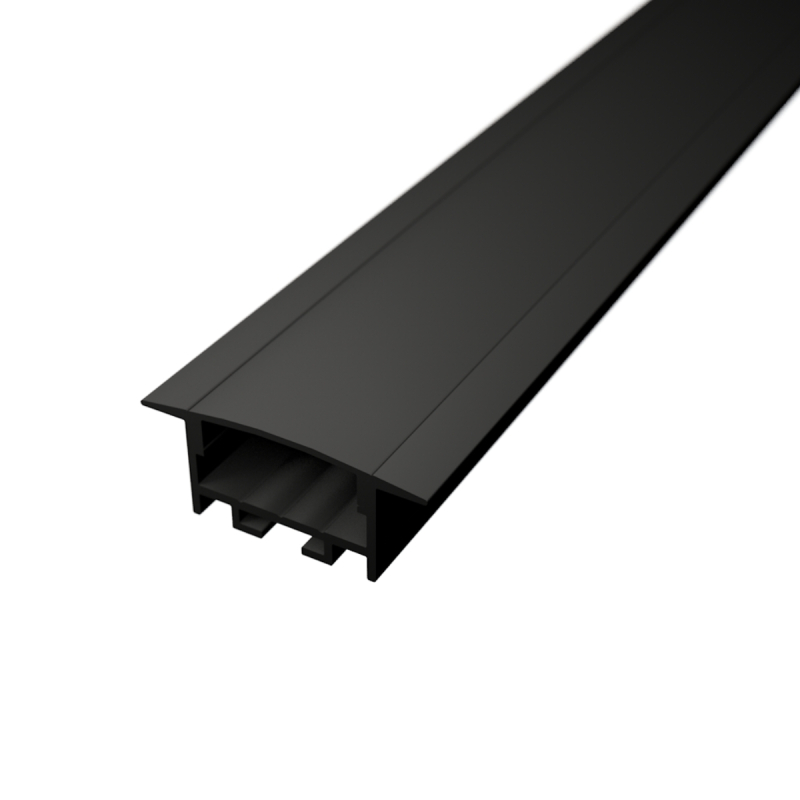 RECESSED 21 Sort/Sort Indbygnings profil Til LED Strip (Komplet) - 2 Meter