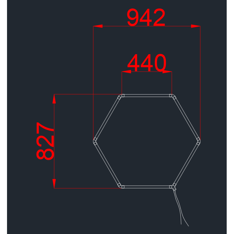 Hexagon LED Lysskinne...