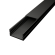 SURFACE 10 Sort/Sort Alu Profil Til LED Strip (Komplet) - 2 Meter