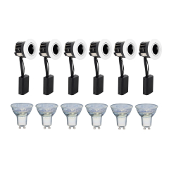 6 Stk. Lyra Indbygningsspot...