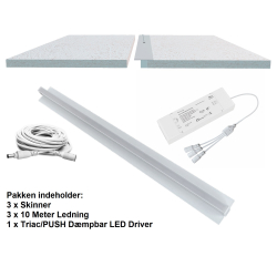 3 x Troldtekt LED Lysskinne...