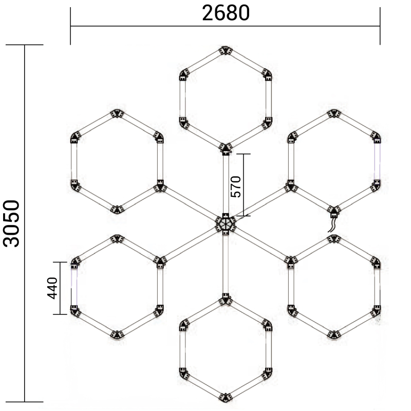 Hexagon Spider-6 LED...