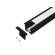 Sort Indbygnings profil Til LED Strip (Komplet) - 1,9 Meter