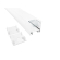 Hvid Alu profil 23x25mm. Til LED Strip (Komplet) - 1,8 Meter