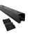 Sort Alu profil 23x25mm. Til LED Strip (Komplet) - 1,8 Meter