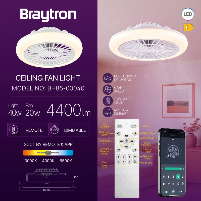SMART LED Loftlampe &...