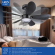 LED Loftlampe & Ventilator Ø530 (CCT Lys 2200K - 6500K) - Sort