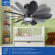 LED Loftlampe & Ventilator Ø530 (CCT Lys 2200K - 6500K) - Sort