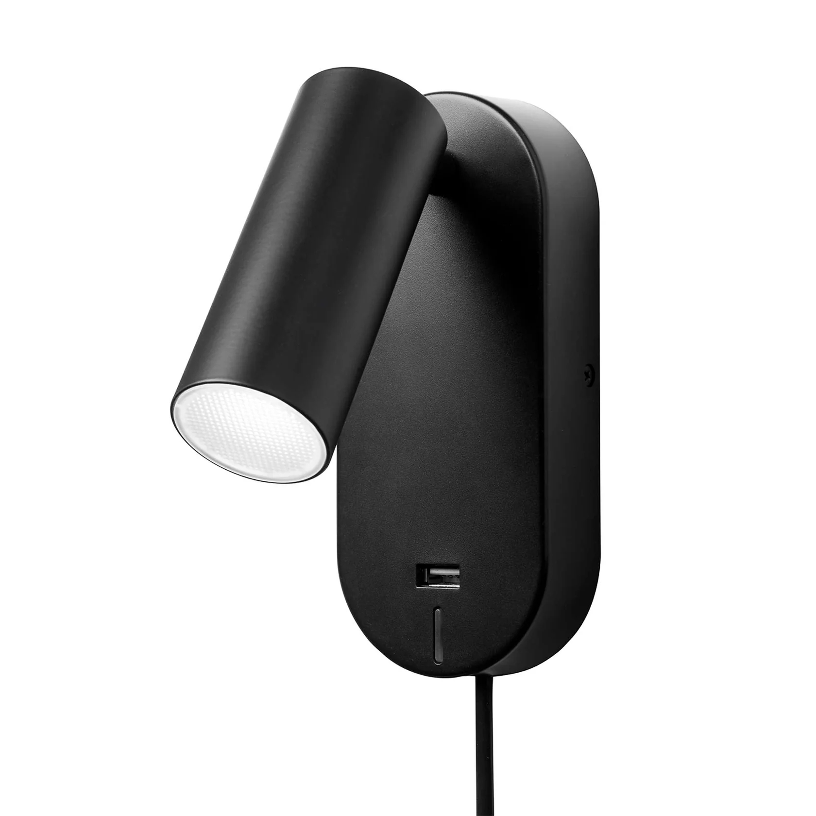 Ego LED Væglampe 4,5W i 3000K Med USB & Touch Dæmp - Sort