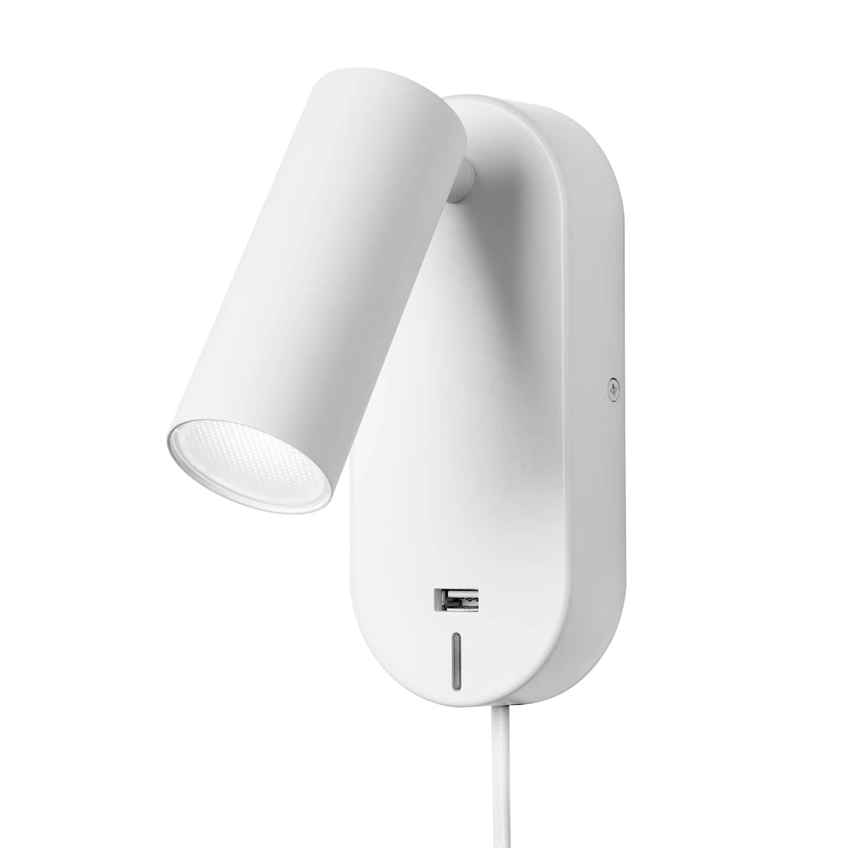 Ego LED Væglampe 4,5W i 3000K Med USB & Touch Dæmp - Hvid