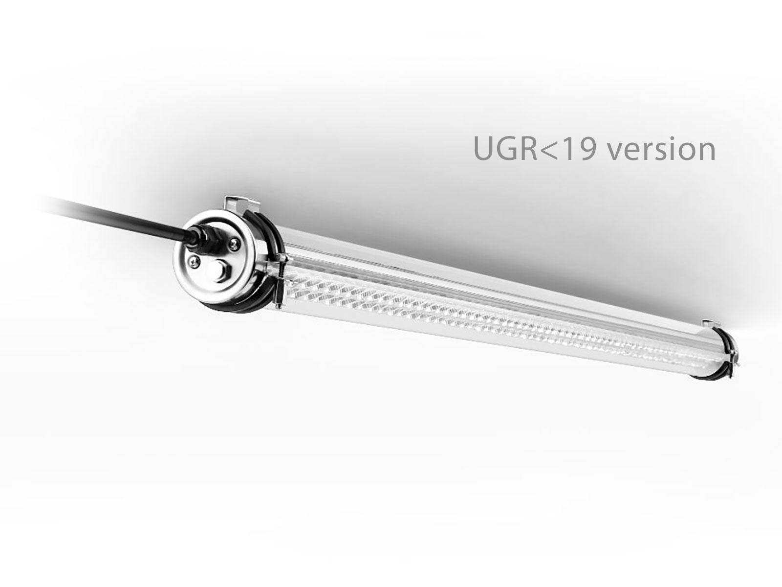 TIGHT-LUX LED Armatur 50W, UGR19, IP69K, Ra90 Gennemfortrådet 5*1.5mm² - 150 cm.