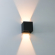 NEW CUBE LED Udendørs Væglampe 6W Up/Down 3000K IP65 - Sort