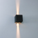 6 Stk. CUBE LED Udendørs Væglampe 6W Up/Down 3000K - Sort