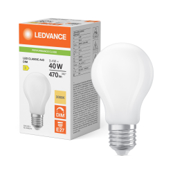 LEDVANCE E27 LED Pære 3,4W i 3000K Dæmpbar